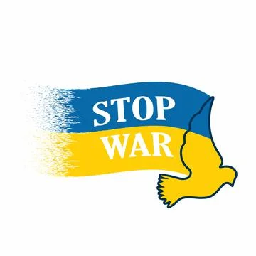 Stop War in Ukraine Poster. Illustrazione stock
