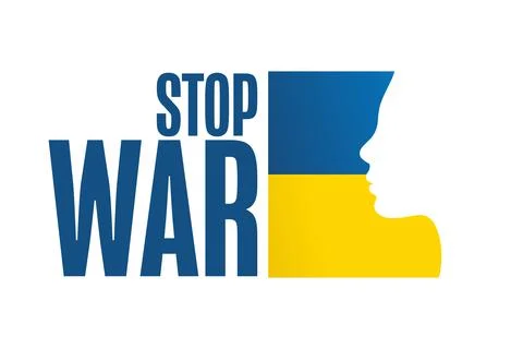 Stop War. Ukraine. Template for background, banner, poster with text inscription Stock Illustration