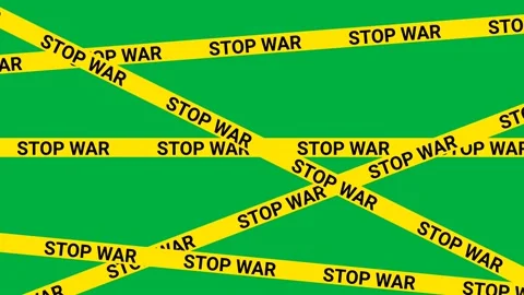 Stop war word streeps moving on green screen Stock Footage 228238000