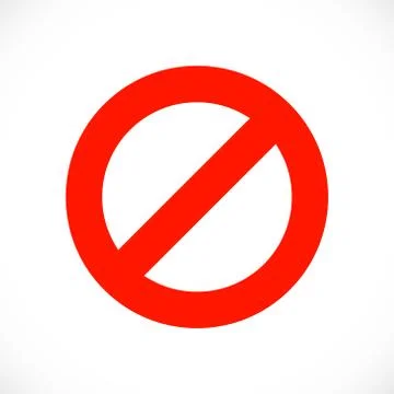 Stop warning red symbol template Stock Illustration