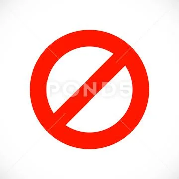 Stop warning red symbol template Stock Illustration