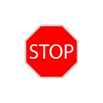 Stop warning sign Stock Illustration