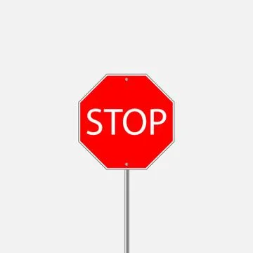 Stop warning sign Stock Illustration