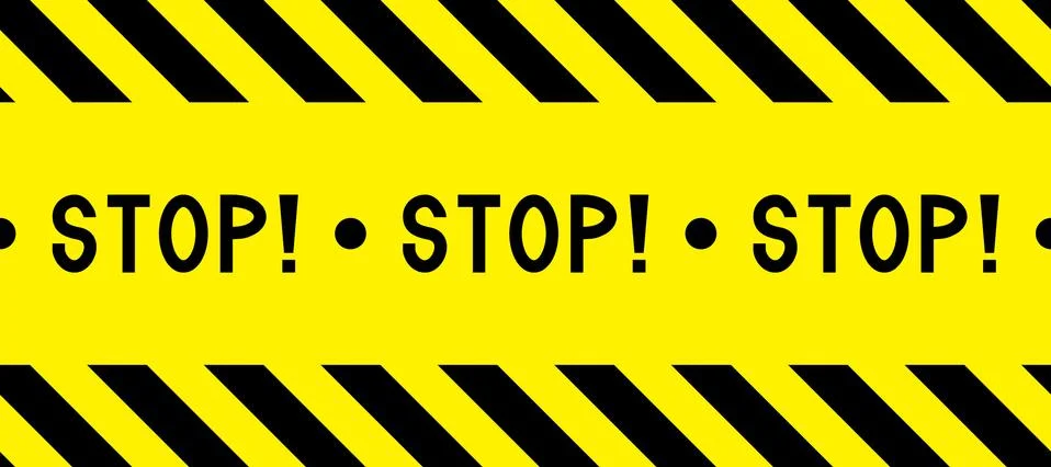 Stop! Warning tape. Stock-Illustration
