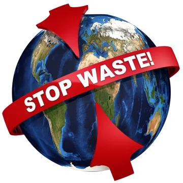 Stop waste the resource of the Earth 스톡 일러스트