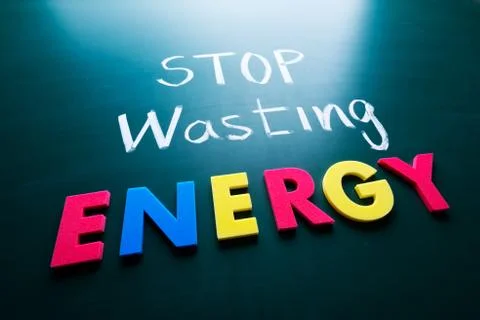 Stop wasting energy concept Fotos Stock
