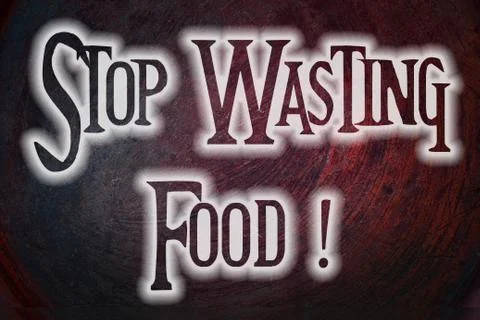Stop wasting food concept Stock Illustration