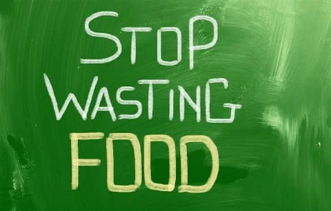 Stop Wasting Food Concept Stock Illustration