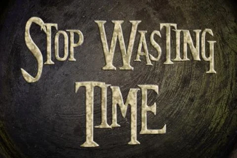 Stop wasting time concept 스톡 일러스트