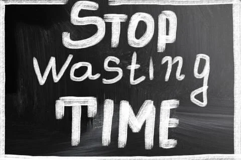 Stop wasting time 스톡 일러스트