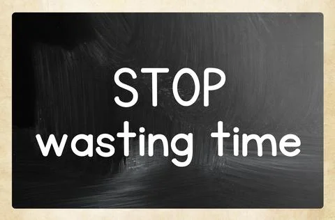 Stop wasting time Stock Photos