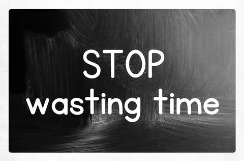 Stop wasting time Stock Photos
