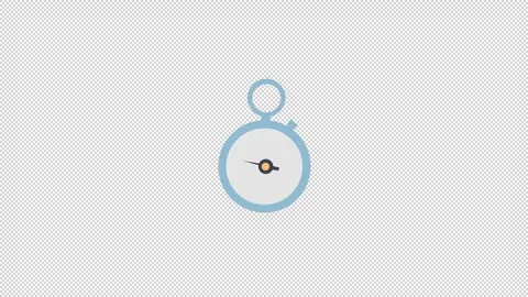 Stop watch animated icon. Video stock 281417232