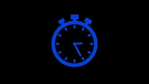 Stop watch clock blue black background 1 Illustrazione stock