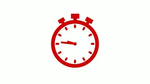 Stop watch clock red color Stock Illustration