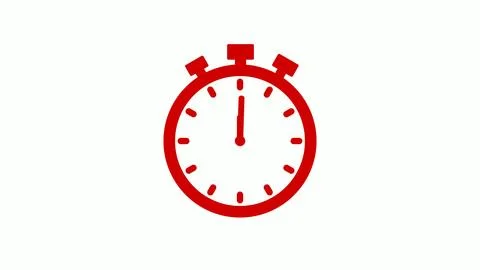 Stop watch clock red Stock Illustration