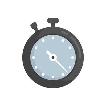 Stop watch icon flat vector. Timer clock 스톡 일러스트