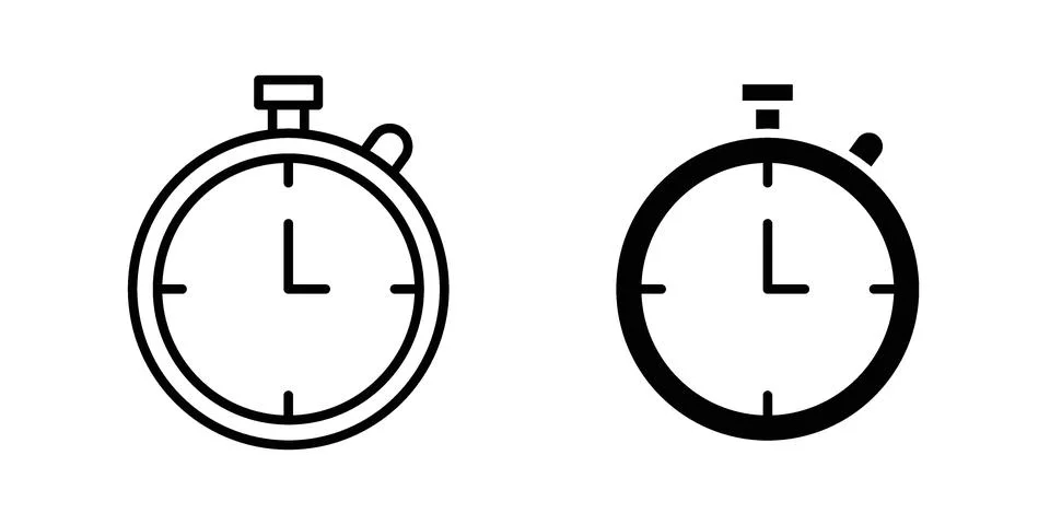 Stop watch icon illustration vector, icon set for apps イラスト素材