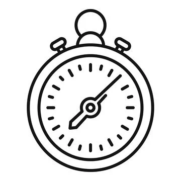 Stop watch icon outline vector. Timer clock Stock Illustration
