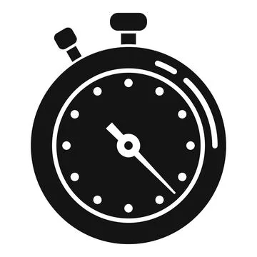 Stop watch icon simple vector. Timer clock 库存插图