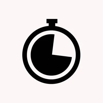 Stop watch icon thin line for web and mobile, modern minimalistic flat desi.. Stock Illustration