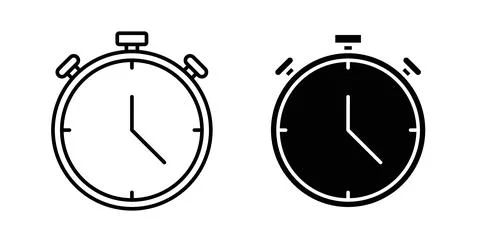 Stop watch icon vector art Illustrations Stockillustratie