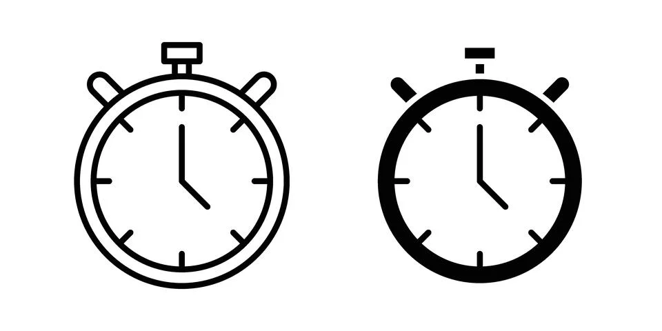 Stop watch icon vector design illustrations イラスト素材