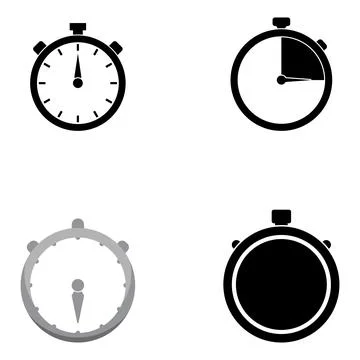 Stop watch icon vector 库存插图