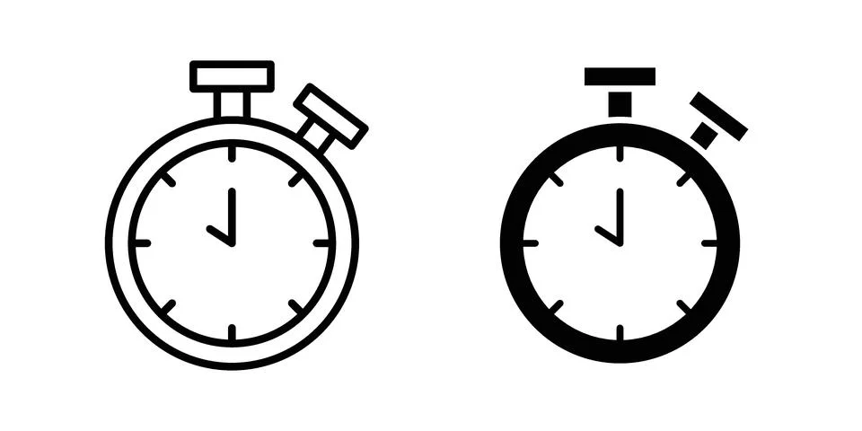 Stop watch icon vector, illustration icon set イラスト素材