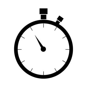 Stop watch icon on white 스톡 일러스트