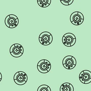 Stop watch line vector seamless pattern イラスト素材