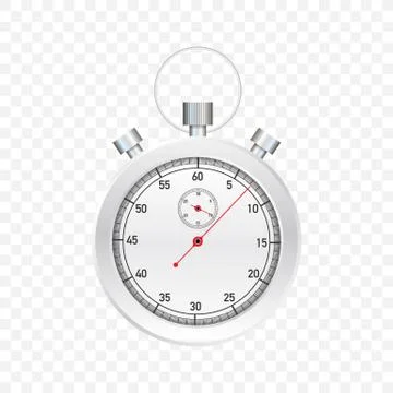 Stop watch. Old mechanical stopwatch. Vector illustration. Illustrazione stock