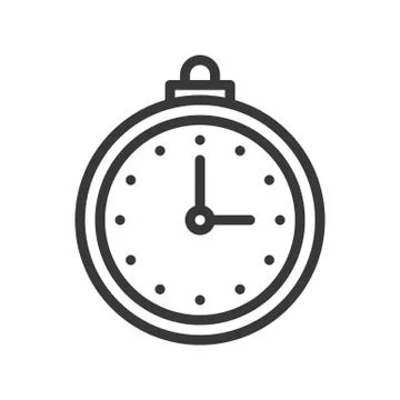 Stop watch or chronometer icon pixel perfect editable stroke outline Stockillustratie