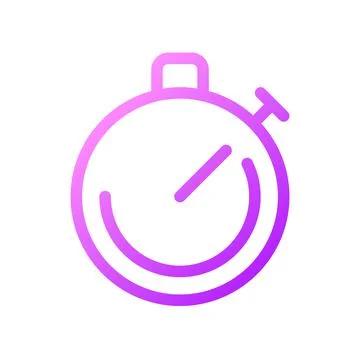 Stop watch pixel perfect gradient linear ui icon Stock-Illustration