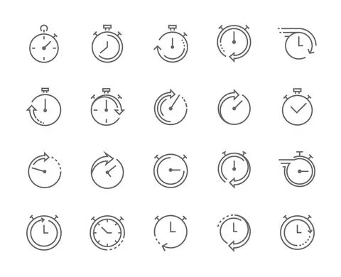 Stop watch symbol, fast time icon, express and urgent services. Stock Illustration