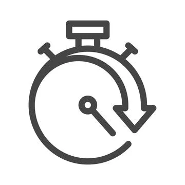 Stop watch symbol, fast time icon, express and urgent services. 스톡 일러스트