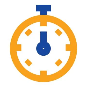 Stop Watch Thin Line Icon Stock Illustration