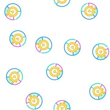 Stop watch vector seamless pattern 스톡 일러스트