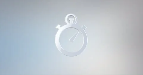 Stop Watch White 3d Icon 4K Stock Footage 66514457