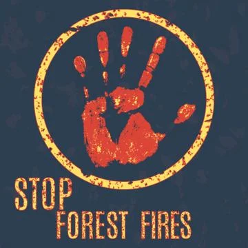 Stop wildfires イラスト素材