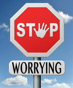 Stop worrying Stock Illustration
