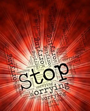 Stop Worrying Shows Ill At Ease And Fretful Stock Illustration