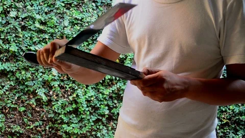 Stoping machete Stock Footage 118956512