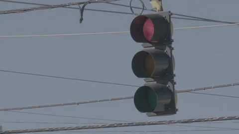 Stoplight Red to Green Stock Footage 148180469