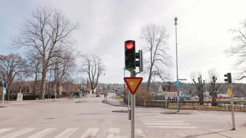 Stoplight Red Traffic Light, Showing Stock Video Pond5