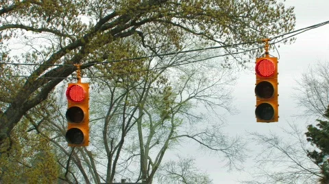 Stoplights Stock Footage 113784