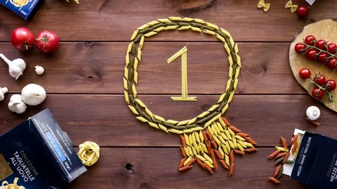 Stopm motion animation with pasta Stock Footage 82234583