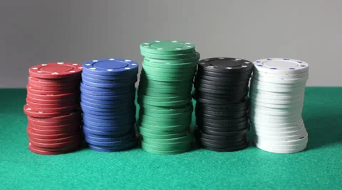 Stopmotion poker chips Stock Footage 26069373