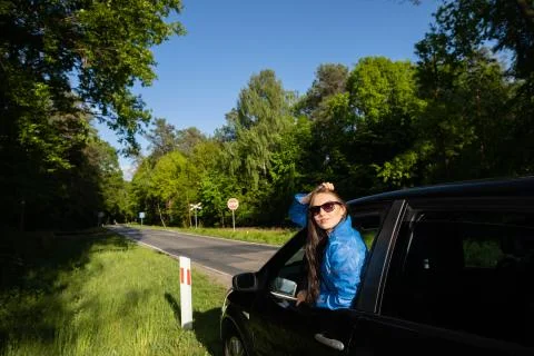 A stopover in the forest on the side of the road during long journeys by 写真素材
