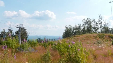 Stopped chair lift Stock-Footage 80306590